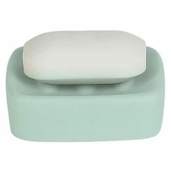 Bon marché 💯 Spirella Porte savon Céramique RETRO Vert pastel 🔔