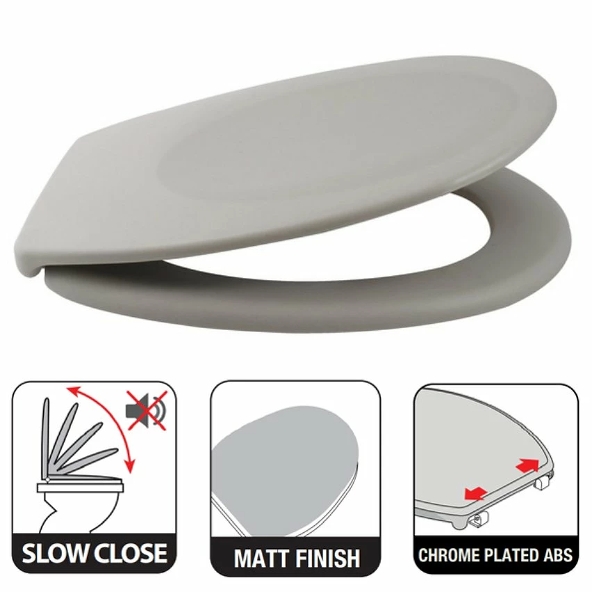 Acheter 🧨 Spirella Abattant WC Thermo Dur NEELA Taupe Mat - Charnières ABS Chromé ❤️ 2 Acheter 🧨 Spirella Abattant WC Thermo Dur NEELA Taupe Mat - Charnières ABS Chromé ❤️ – Image 2