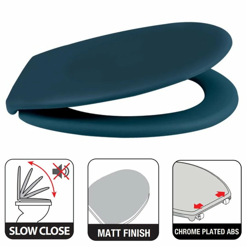 Top 10 🥰 Spirella Abattant WC Thermo Dur NEELA Pétrole Mat - Charnières ABS Chromé 🤩 2 Top 10 🥰 Spirella Abattant WC Thermo Dur NEELA Pétrole Mat - Charnières ABS Chromé 🤩 – Image 2