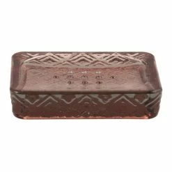 Acheter ⭐ Spirella MSV Porte savon verre recyclé CARMINA Terracotta 👏