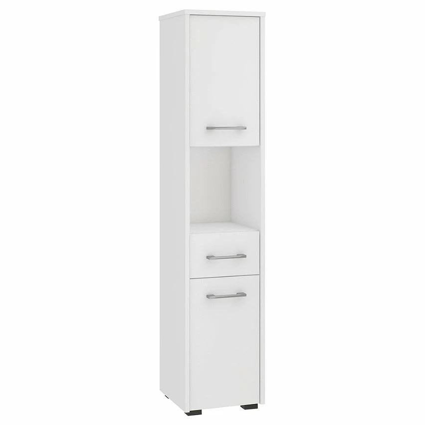 Promo ✔️ Hucoco AMIRA - Armoire Colonne de salle de bain 140x30x30 cm - Meuble de rangement design moderne - 2 portes + 1 tiroir - Blanc ⌛ 1 Promo ✔️ Hucoco AMIRA - Armoire Colonne de salle de bain 140x30x30 cm - Meuble de rangement design moderne - 2 portes + 1 tiroir - Blanc ⌛
