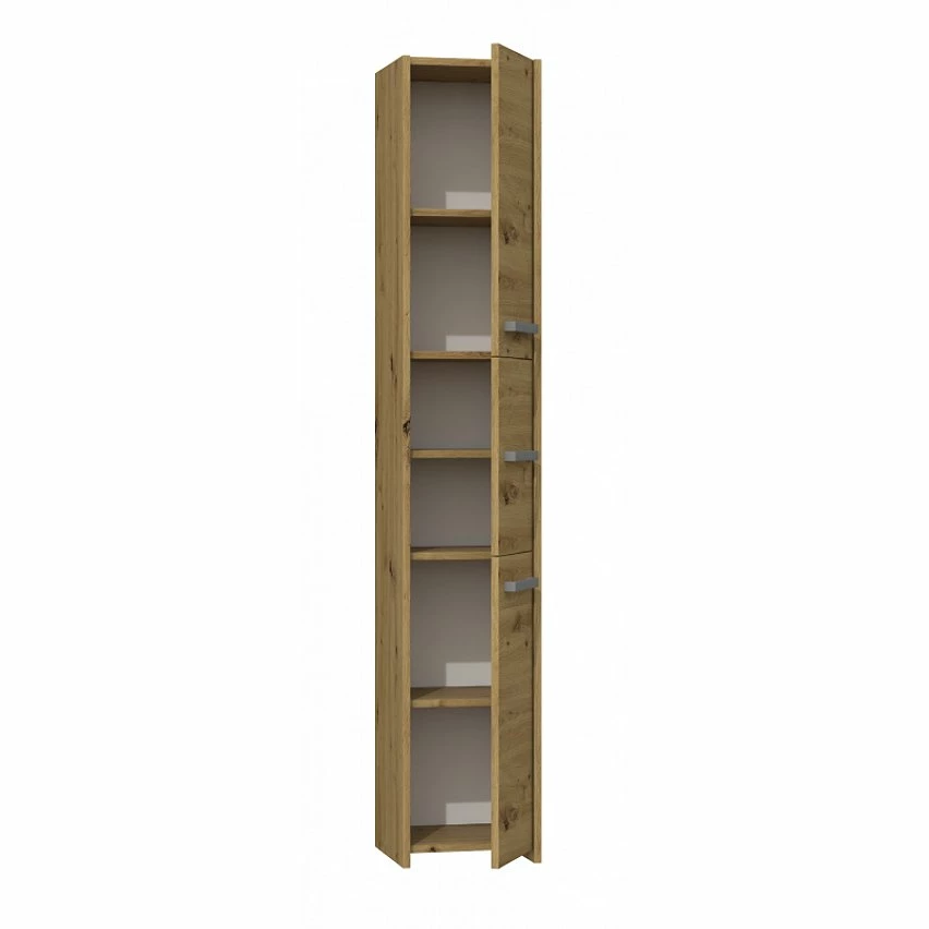 Tout neuf 🛒 Hucoco VERONA - Armoire de salle de bains - 170x30x30 cm - Colonne salle de bains - Mobilier salle de bains toilette - Aspect bois - Chêne 🔥 3 Tout neuf 🛒 Hucoco VERONA - Armoire de salle de bains - 170x30x30 cm - Colonne salle de bains - Mobilier salle de bains toilette - Aspect bois - Chêne 🔥 – Image 3