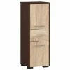 Meilleure affaire ⭐ Hucoco ASTORIA - Armoire Colonne de salle de bain contemporaine 85x30x30 cm - Meuble de rangement design moderne - Wengé/Sonoma 🔥