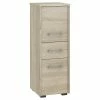Offres 🥰 Hucoco ASTORIA - Armoire Colonne de salle de bain moderne 85x30x30cm - Meuble de rangement pour salle de bain - Tiroir + 2 portes - Sonoma 😀