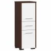 Bon marché 🌟 Hucoco ASTORIA - Armoire Colonne de salle de bain contemporaine 85x30x30 cm - Meuble de rangement design moderne - Wengé 👍