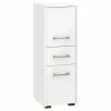 Coupon ⭐ Hucoco ASTORIA - Armoire Colonne de salle de bain contemporaine 85x30x30 cm - Meuble de rangement design moderne - Double finition - Blanc laqué 🧨