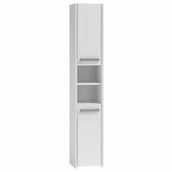 Nouveau 😀 Hucoco PISA - Colonne armoire salle de bain - 30x30x170 cm - Meuble salle de bain - Rangement salle de bain - blanc ⌛