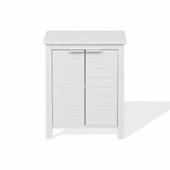 Meilleur prix 🛒 Mobili Rebecca Rebecca Mobili Armoire de salle de bains moderne à 2 portes et 2 étagères, en bois blanc, peu encombrante 💯