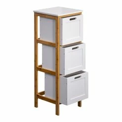 Meilleure affaire 🌟 Mobili Rebecca Rebecca Mobili Commode de salle de bains 3 Tiroirs Mdf Bois Blanc Bambu ❤️ 8 Meilleure affaire 🌟 Mobili Rebecca Rebecca Mobili Commode de salle de bains 3 Tiroirs Mdf Bois Blanc Bambu ❤️ -Métal Soldes 8052787046728 4