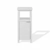 Vente flash ⭐ Mobili Rebecca Rebecca Mobili Armoire de salle de bains à portes en bois blanc, peu encombrante 🥰