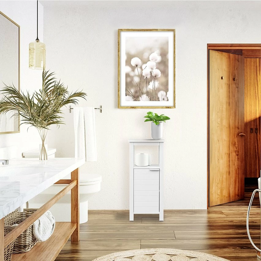 Vente flash ⭐ Mobili Rebecca Rebecca Mobili Armoire de salle de bains à portes en bois blanc, peu encombrante 🥰 2 Vente flash ⭐ Mobili Rebecca Rebecca Mobili Armoire de salle de bains à portes en bois blanc, peu encombrante 🥰 – Image 2