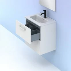 Sortie 💯 Amizuva Set HONE H.50 x L.50 x P.35, effet blanc brillant 🔔 -Métal Soldes 8414623396563 6