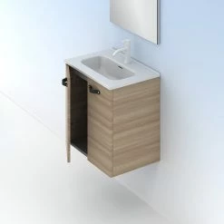 Bon marché ✔️ Amizuva Set ANEKO H.50 x L.50 x P.35, effet noyer sablé 🌟 -Métal Soldes 8414623396686 5