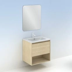 Budget đ Amizuva Ensemble de meuble, vasque et miroir NIWA avec un tiroir et un niche H.56,5 x L.60 x P.46 , effet ChĂȘne sablĂ© đ 10 Budget đ Amizuva Ensemble de meuble, vasque et miroir NIWA avec un tiroir et un niche H.56,5 x L.60 x P.46 , effet ChĂȘne sablĂ© đ -MĂ©tal Soldes 8414623501806 5 1