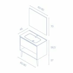 Promo đ„ Amizuva Ensemble de meuble, vasque et miroir NARA avec un tiroir et un niche H.56,5 x L.80 x P.46 , effet Blanco Mate/ ChĂȘne sablĂ© đ 10 Promo đ„ Amizuva Ensemble de meuble, vasque et miroir NARA avec un tiroir et un niche H.56,5 x L.80 x P.46 , effet Blanco Mate/ ChĂȘne sablĂ© đ -MĂ©tal Soldes 8414623501967 5 1