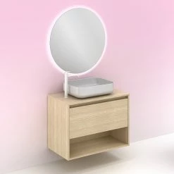 Coupon ⭐ Amizuva Meuble simple vasque NIWA TOP avec un tiroir et un niche H.56,5 x L.80 x P.46, effet Chêne sablé | Il comprend la vasque en céramique 👏 11 Coupon ⭐ Amizuva Meuble simple vasque NIWA TOP avec un tiroir et un niche H.56,5 x L.80 x P.46, effet Chêne sablé | Il comprend la vasque en céramique 👏 -Métal Soldes 8414623502018 6