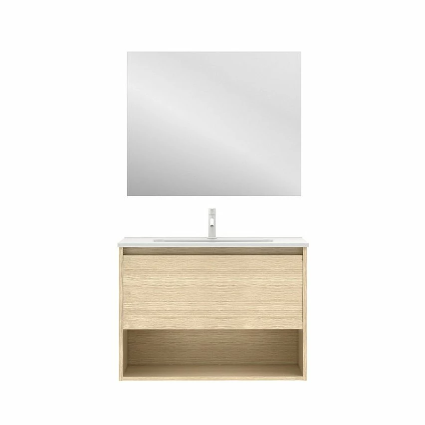 Meilleure affaire đ Amizuva Meuble simple vasque NIWA avec un tiroir et un niche H.56,5 x L.80 x P.46 , effet ChĂȘne sablĂ© | Il comprend la vasque en cĂ©ramique đ 1 Meilleure affaire đ Amizuva Meuble simple vasque NIWA avec un tiroir et un niche H.56,5 x L.80 x P.46 , effet ChĂȘne sablĂ© | Il comprend la vasque en cĂ©ramique đ