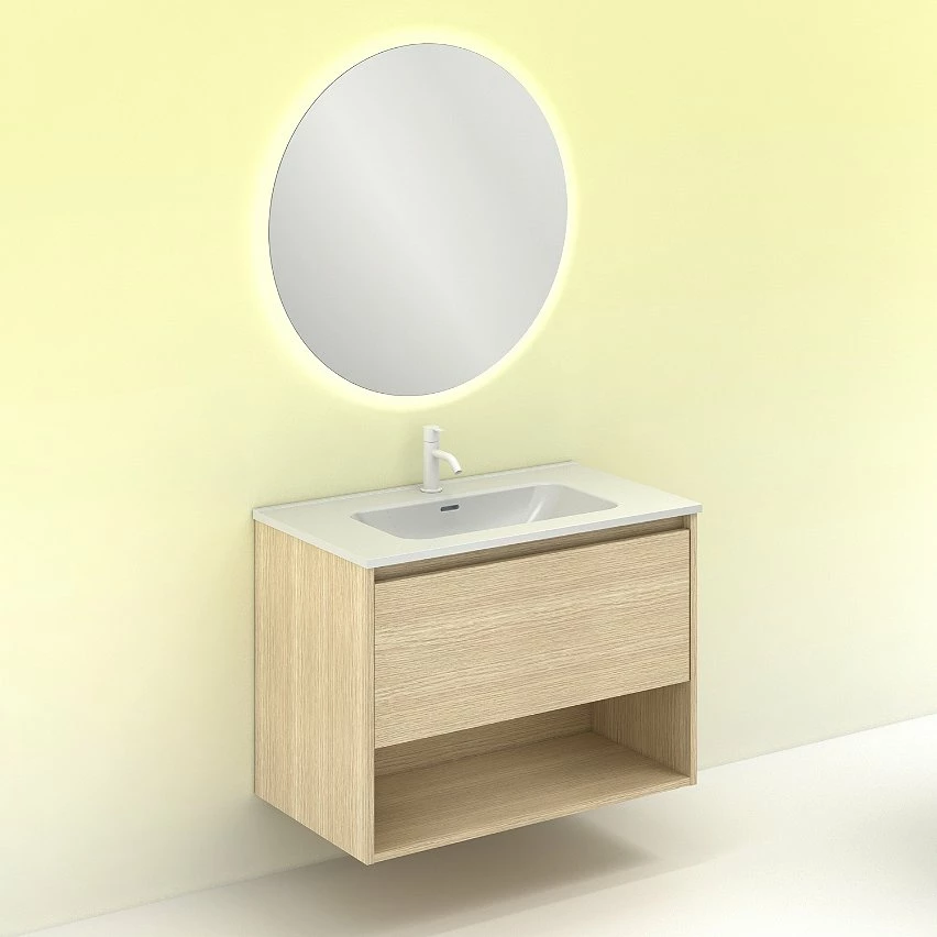 Meilleure affaire đ Amizuva Meuble simple vasque NIWA avec un tiroir et un niche H.56,5 x L.80 x P.46 , effet ChĂȘne sablĂ© | Il comprend la vasque en cĂ©ramique đ 5 Meilleure affaire đ Amizuva Meuble simple vasque NIWA avec un tiroir et un niche H.56,5 x L.80 x P.46 , effet ChĂȘne sablĂ© | Il comprend la vasque en cĂ©ramique đ â Image 5