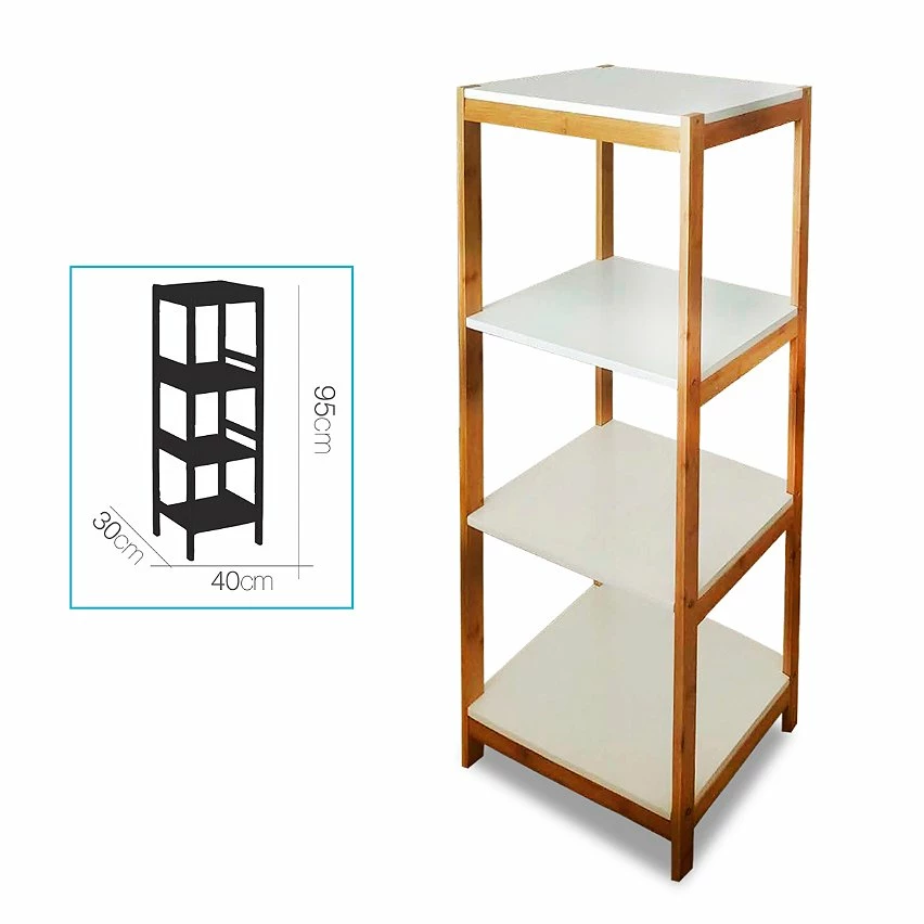 Coupon 🔥 Urban Living Étagère de salle de bain en bambou avec 4 étagères 40x30x95 cm 🧨 2 Coupon 🔥 Urban Living Étagère de salle de bain en bambou avec 4 étagères 40x30x95 cm 🧨 – Image 2