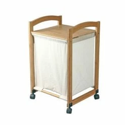 Tout neuf 🧨 MSV Coffre à linge Bambou à roulettes ✨