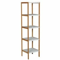 Top 10 😍 MSV Etagère Meuble de rangement 5 Niveaux Bambou & MDF Blanc 😍
