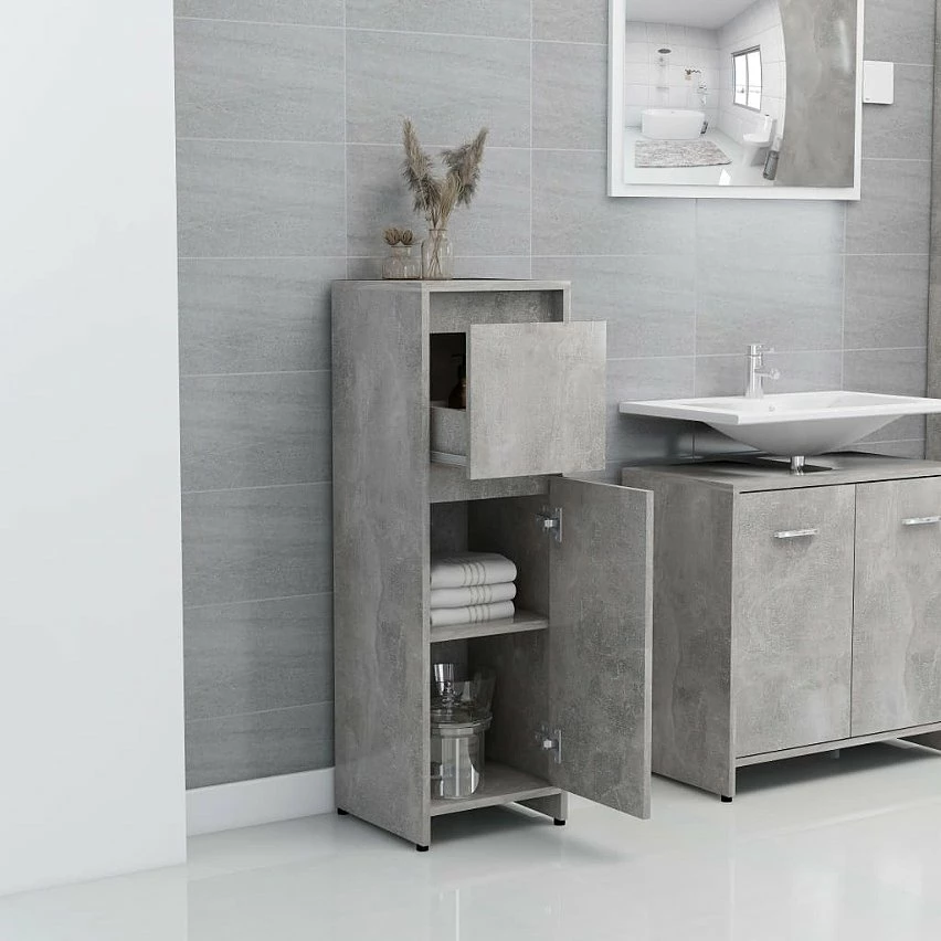 Meilleur prix đ vidaXL Armoire de salle de bain Gris bĂ©ton 60x33x61 cm AgglomĂ©rĂ© â 4 Meilleur prix đ vidaXL Armoire de salle de bain Gris bĂ©ton 60x33x61 cm AgglomĂ©rĂ© â â Image 4
