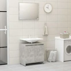 Meilleur prix đ vidaXL Armoire de salle de bain Gris bĂ©ton 60x33x61 cm AgglomĂ©rĂ© â 9 Meilleur prix đ vidaXL Armoire de salle de bain Gris bĂ©ton 60x33x61 cm AgglomĂ©rĂ© â -MĂ©tal Soldes 8720286166390 4