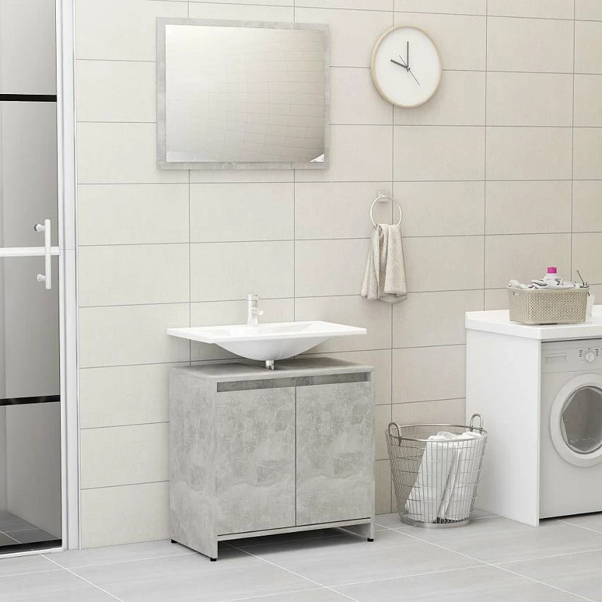 Meilleur prix đ vidaXL Armoire de salle de bain Gris bĂ©ton 60x33x61 cm AgglomĂ©rĂ© â 5 Meilleur prix đ vidaXL Armoire de salle de bain Gris bĂ©ton 60x33x61 cm AgglomĂ©rĂ© â â Image 5
